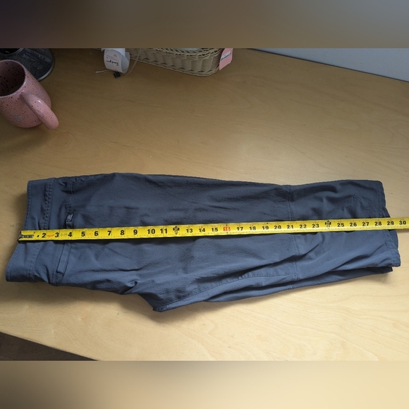 PRANA Nylon Outdoor Pants Size 12 Knee Lenght Dark Gray Color - Picture 11 of 12